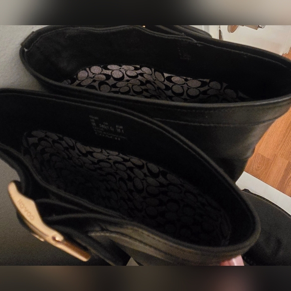 Coach Black Leigh Leather Boots - Picture 8 of 11